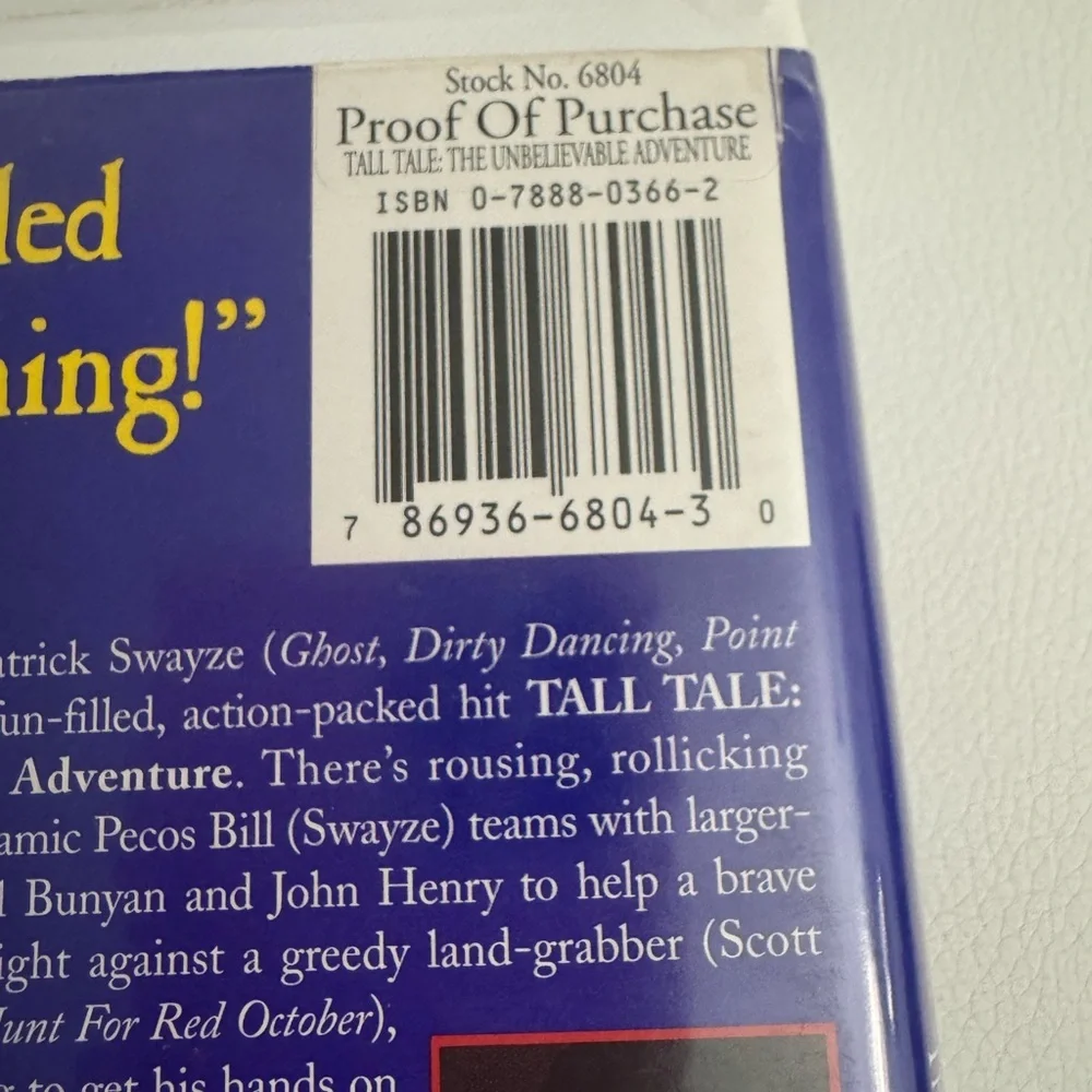Walt Disney Tall Tale the unbelievable adventure VHS tape